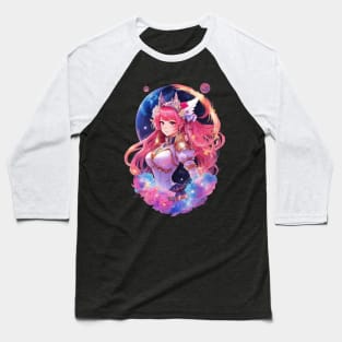 Beyond the Nebulae: Transcendent AI Anime Character Art in Orion Baseball T-Shirt